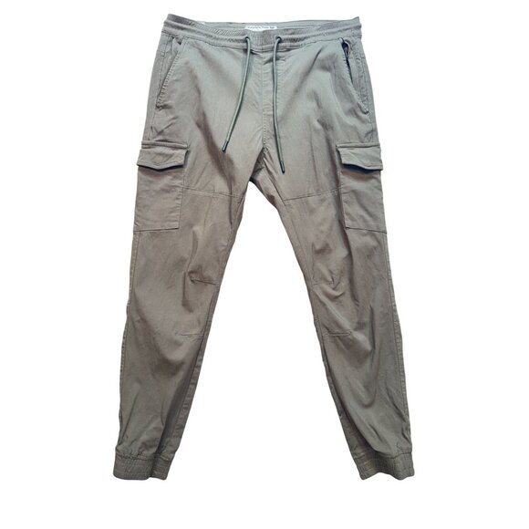 Projek Raw Mens Bungee Cargo Jogger Pants Medium Olive Gray Casual Stretch - Picture 2 of 13